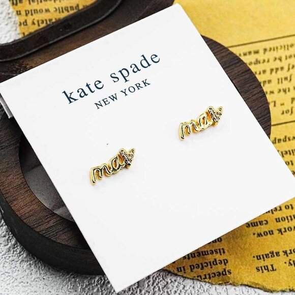 Kate Spade Letter Stud Earrings - Picture 2 of 5